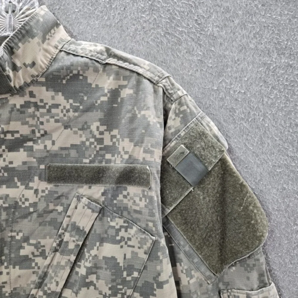 US Army Men Jacket Small Green‎ Digital Camo Combat Coat Military Riptstop